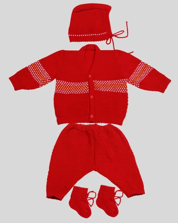 Red_Knitted_Sweater,_Leggings,_Cap_&_Booties_Full_Suit_For_Baby_(4_Pcs)