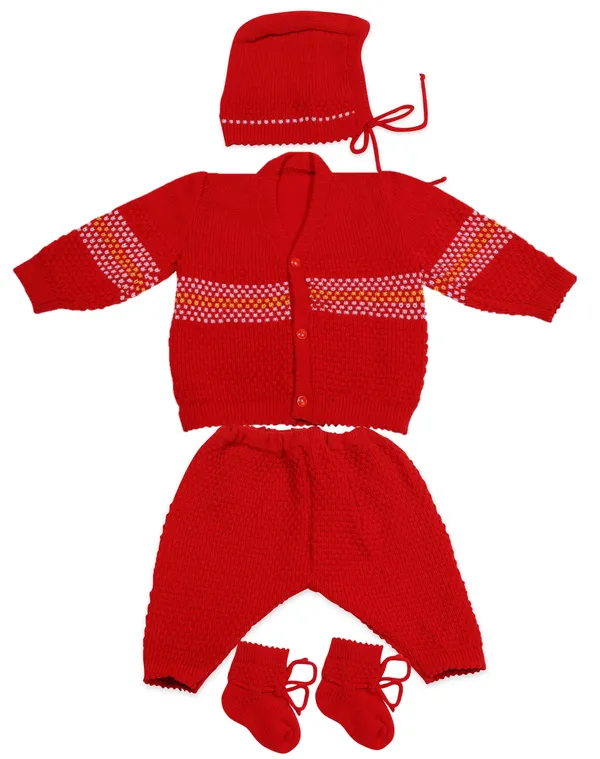 Red_Knitted_Sweater,_Leggings,_Cap_&_Booties_Full_Suit_For_Baby_(4_Pcs)