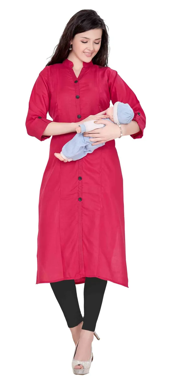 Pink_Maternity_Kurta_For_Pre_And_Post_Pregnancy_For_Women