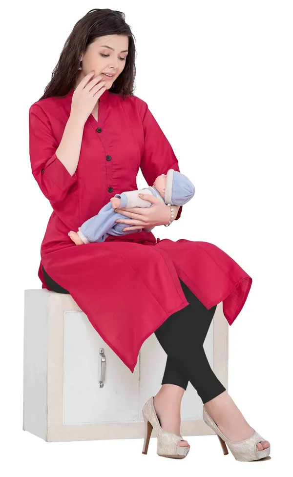 Pink_Maternity_Kurta_For_Pre_And_Post_Pregnancy_For_Women