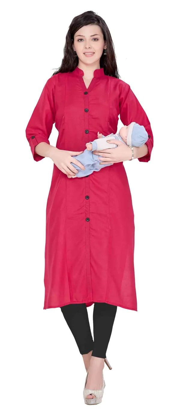 Pink_Maternity_Kurta_For_Pre_And_Post_Pregnancy_For_Women
