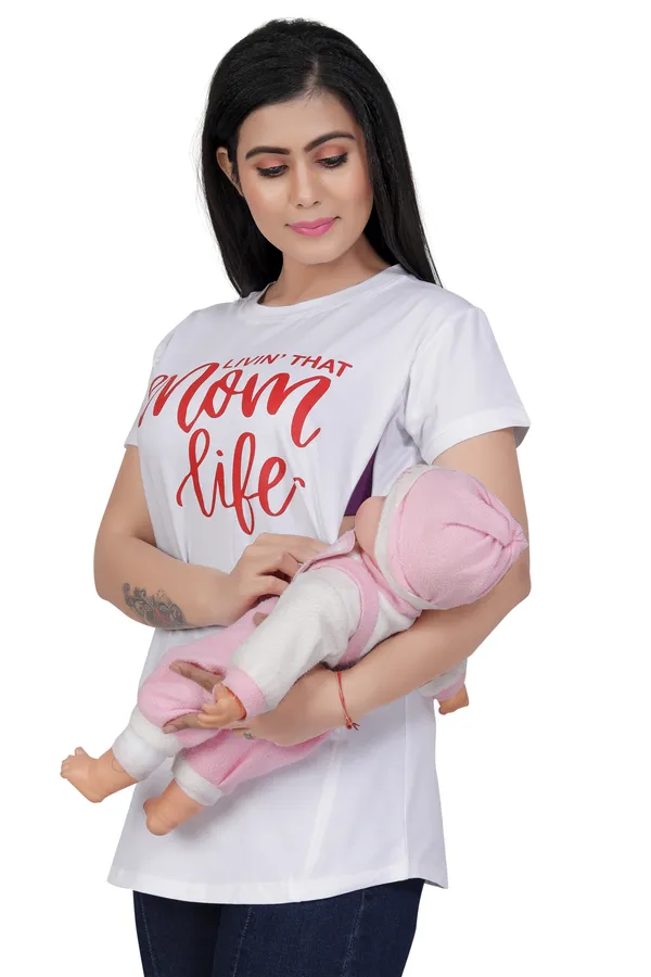 White_Cotton_Feeding_Top_Tshirt_For_Women