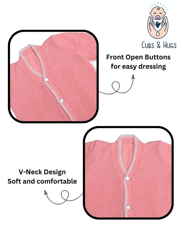 Pink_Sweater_Front_Open_V_Neck_Coat_For_Baby