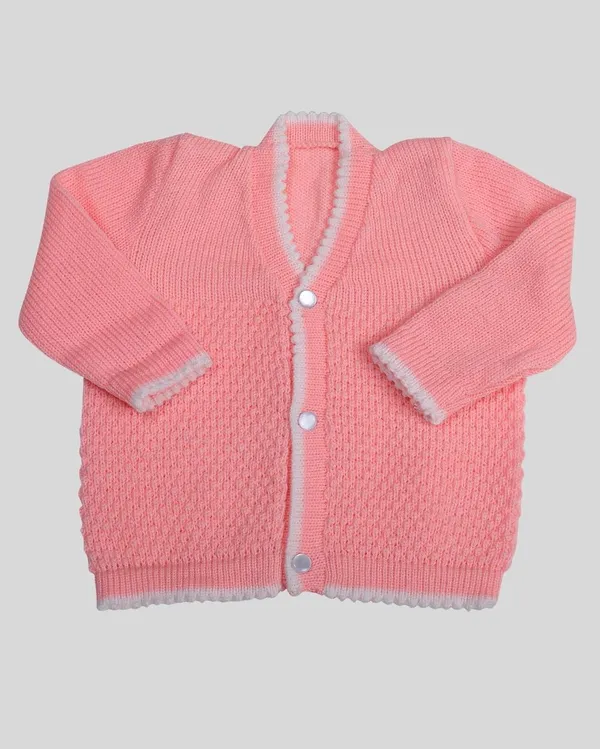 Pink_Sweater_Front_Open_V_Neck_Coat_For_Baby