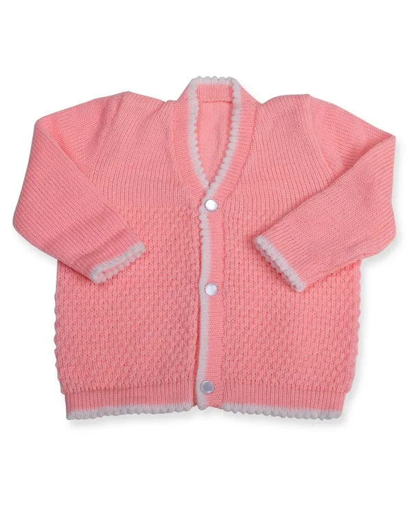 Pink_Sweater_Front_Open_V_Neck_Coat_For_Baby