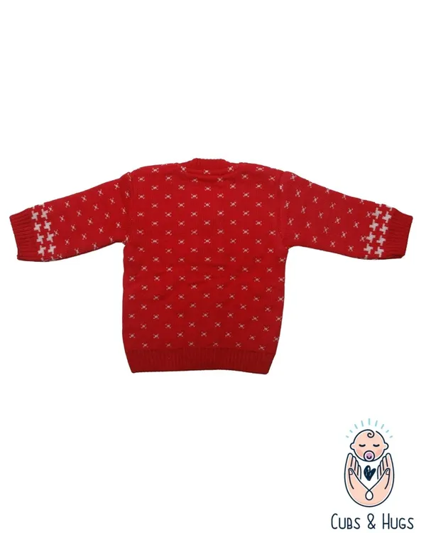 Pink_Woolen_Round_Neck_Cardigan_Sweater_For_Baby_Girls_&_Boys