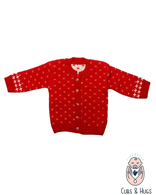 Pink_Woolen_Round_Neck_Cardigan_Sweater_For_Baby_Girls_&_Boys