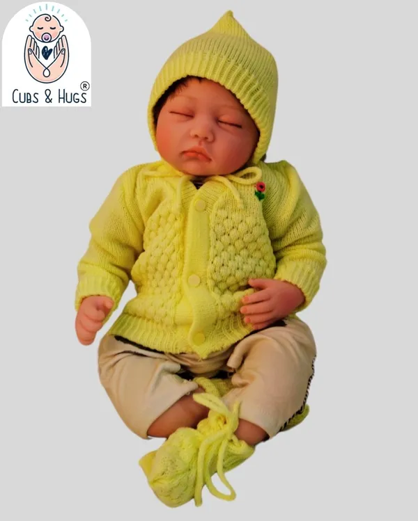 Lemon_Yellow_Front_Open_Embroidery_Sweater_For_New_Born_Baby