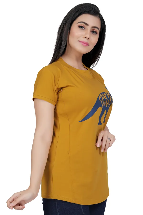 Mustard_Cotton_Feeding_Top_Tshirt_For_Women