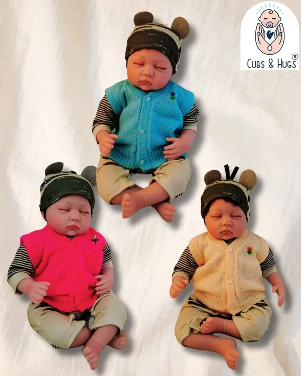 Multicolour_Woollen_New_Born_Baby_Vest_(Pack_Of_3)