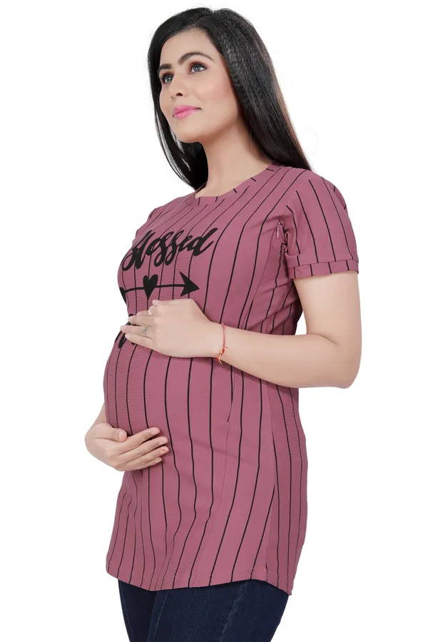 Pink_Cotton_Feeding_Top_Tshirt_For_Women