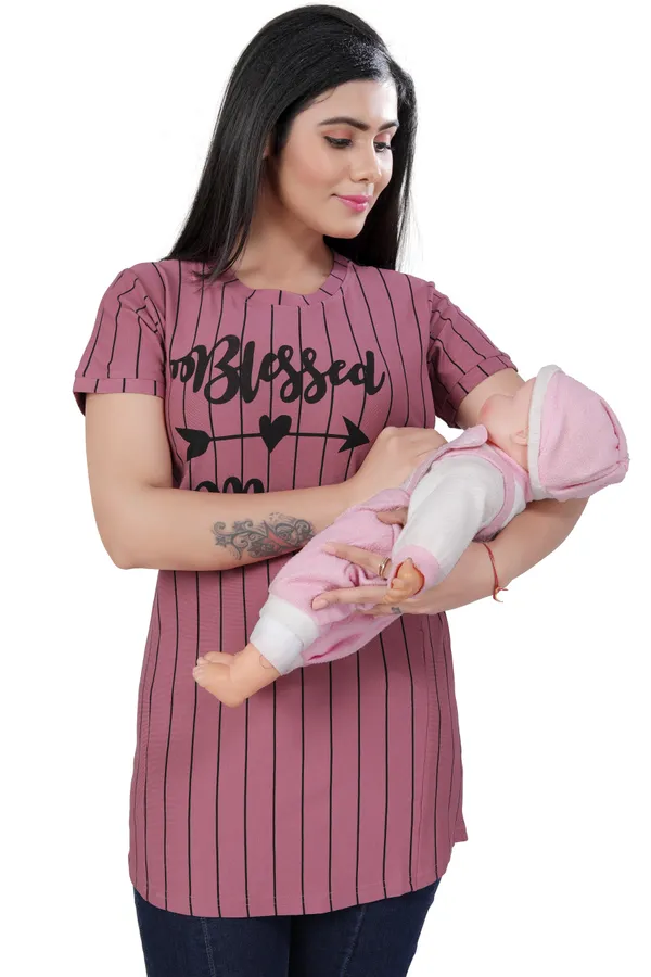 Pink_Cotton_Feeding_Top_Tshirt_For_Women