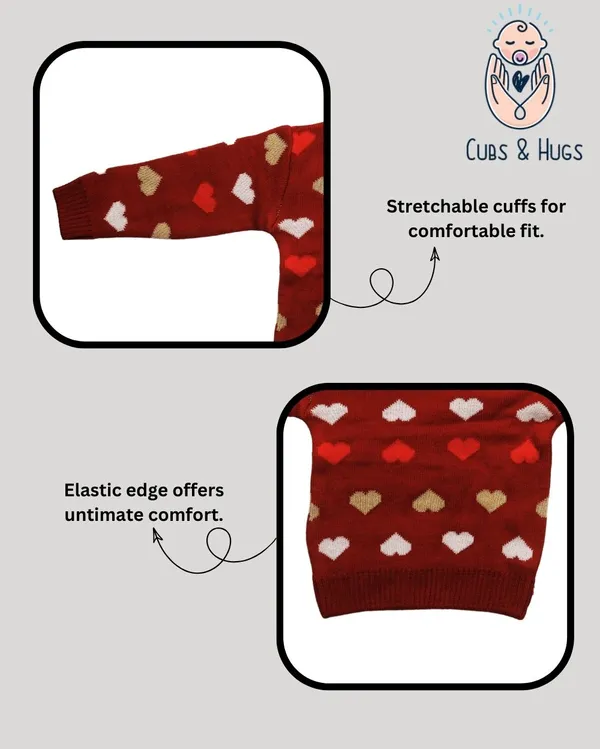 Maroon_Heart_Printed_Woolen_Full_Sleeves_Baby_Sweater_Pullover_Cardigan