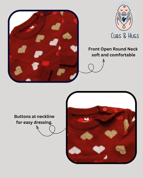 Maroon_Heart_Printed_Woolen_Full_Sleeves_Baby_Sweater_Pullover_Cardigan