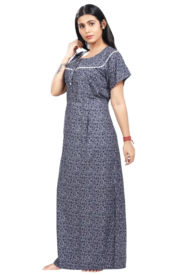 Dark_Blue_Cotton_All_Over_Print_Maternity_Nighty_For_Women