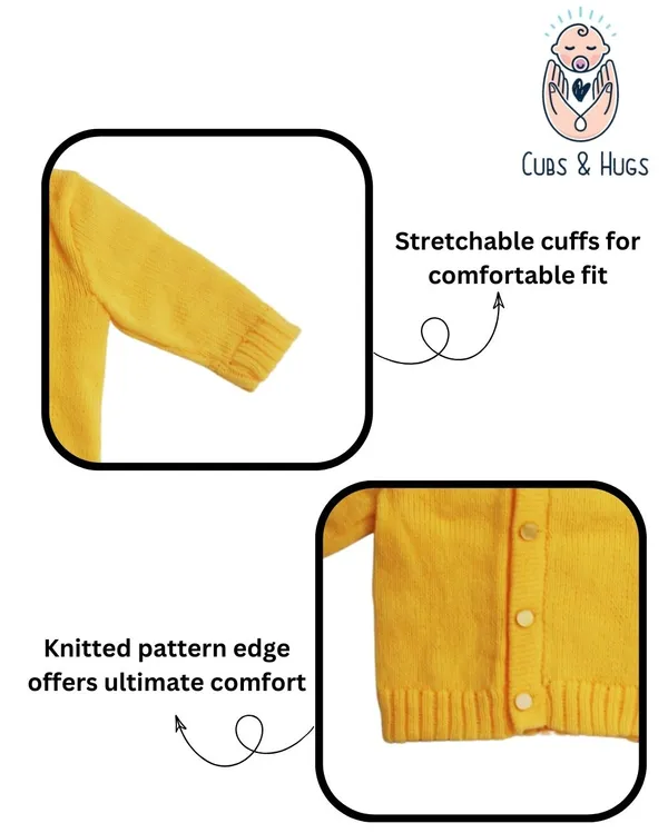 Yellow_Sweater_Front_Open_Round_Neck_Cardigan_For_Baby