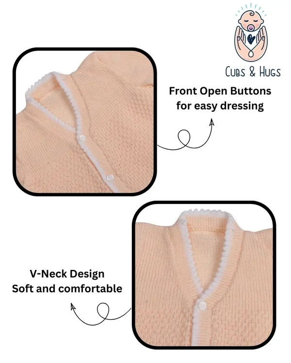 Cream_Sweater_Front_Open_V_Neck_Coat_For_Baby