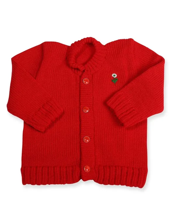 Red_Sweater_Front_Open_Round_Neck_Cardigan_For_Baby