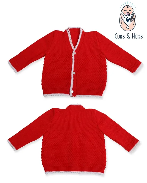 Red_Sweater_Front_Open_V_Neck_Coat_For_Baby