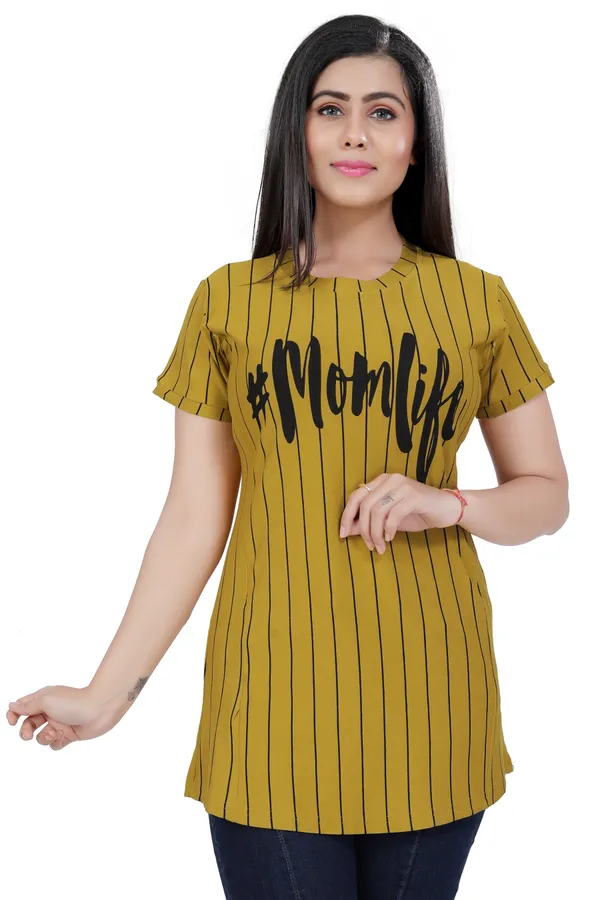 Mustard_Cotton_Feeding_Top_Tshirt_For_Women