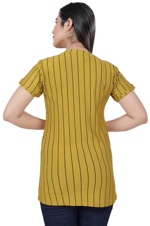 Mustard_Cotton_Feeding_Top_Tshirt_For_Women