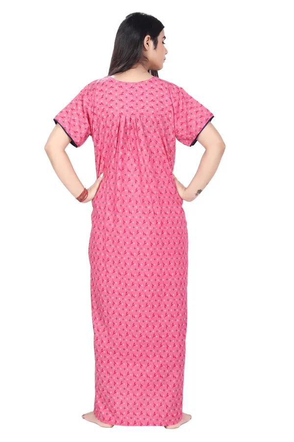 Pink_Cotton_All_Over_Print_Maternity_Nighty_For_Women
