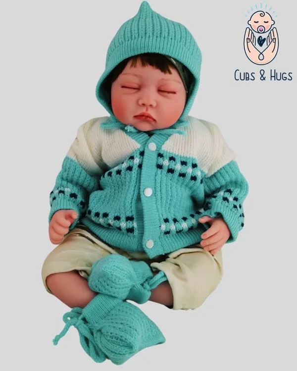Blue_Knitted_Full_Sleeves_Sweater_With_Colour_Block_Design