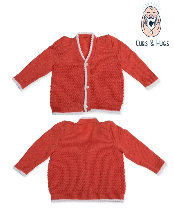 Brown_Sweater_Front_Open_V_Neck_Coat_For_Baby