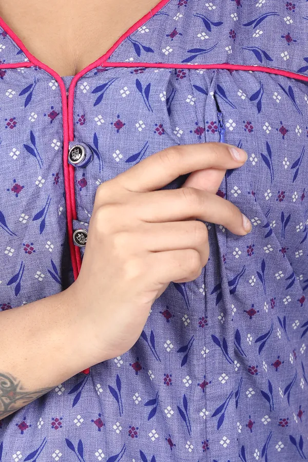 Purple_Cotton_All_Over_Print_Maternity_Nighty_For_Women