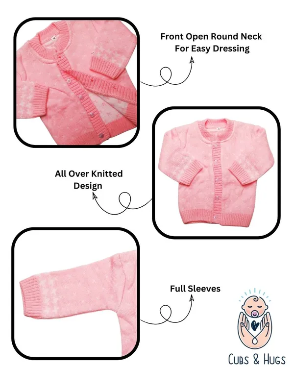 Pink_Woolen_Round_Neck_Cardigan_Sweater_For_Baby_Girls_&_Boys