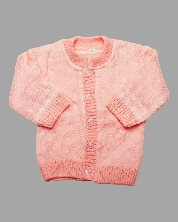 Pink_Woolen_Round_Neck_Cardigan_Sweater_For_Baby_Girls_&_Boys