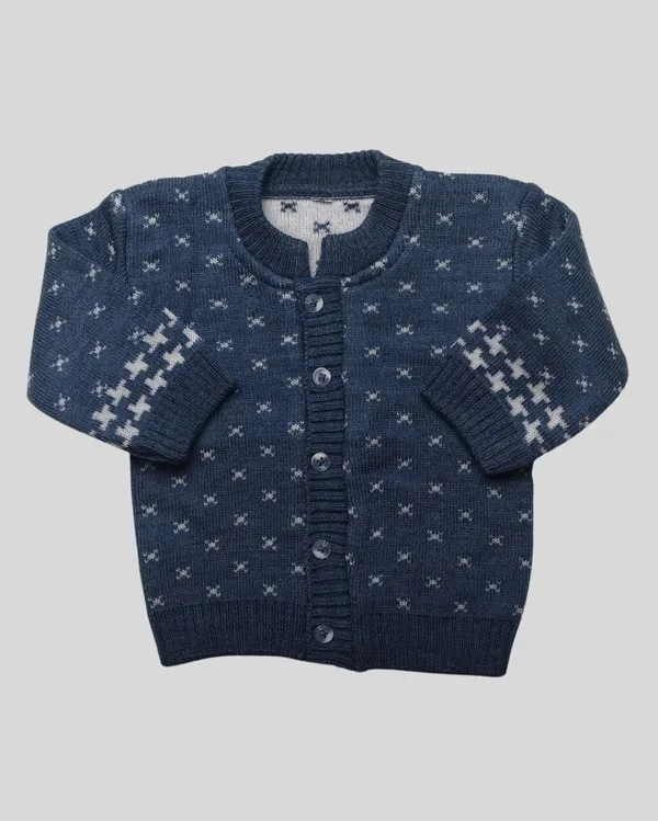 Dark_Blue_Woolen_Round_Neck_Cardigan_Sweater_For_Baby_Girls_&_Boys