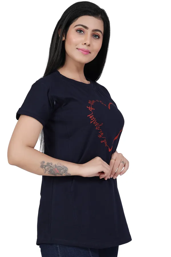 Navy_Blue_Cotton_Feeding_Top_Tshirt_For_Women