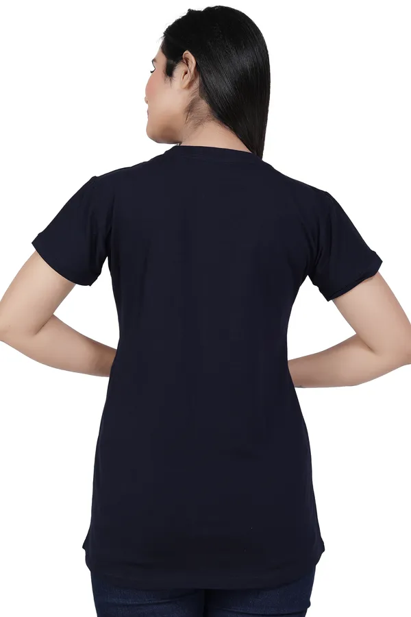 Navy_Blue_Cotton_Feeding_Top_Tshirt_For_Women