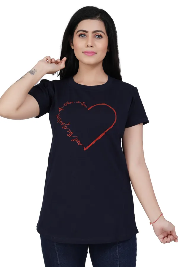 Navy_Blue_Cotton_Feeding_Top_Tshirt_For_Women