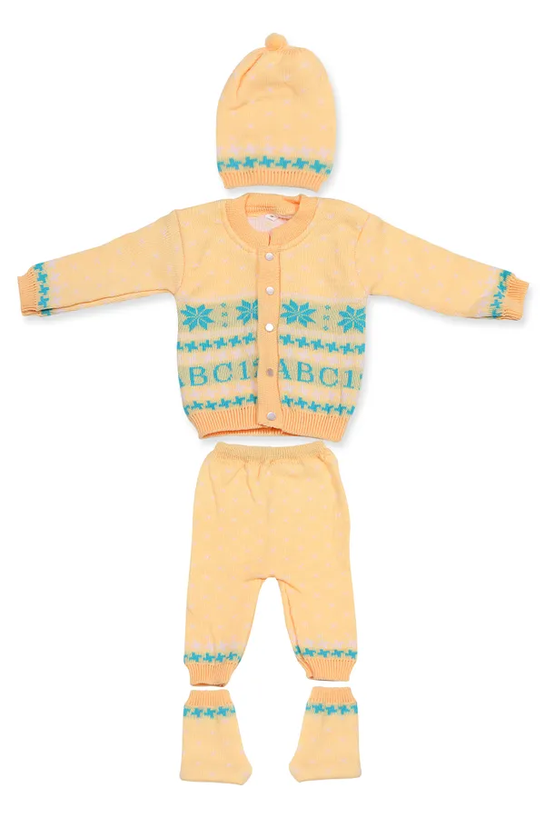 Yellow_Knitted_Sweater,_Leggings,_Cap_&_Booties_Full_Suit_For_Baby_(4_Pcs)