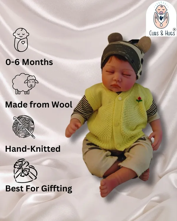 Yellow_Woollen_New_Born_Baby_Vest