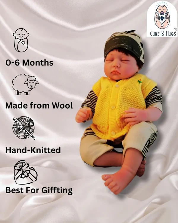 Dark_Yellow_Woollen_New_Born_Baby_Vest