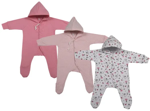Multicolour_Romper_&_Sleepsuit_Set_For_New_Born_Baby_(Pack_Of_3)