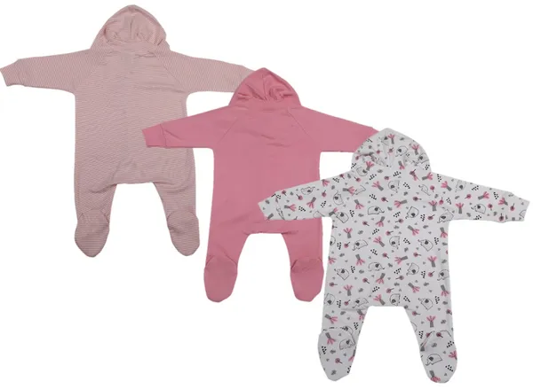 Multicolour_Romper_&_Sleepsuit_Set_For_New_Born_Baby_(Pack_Of_3)