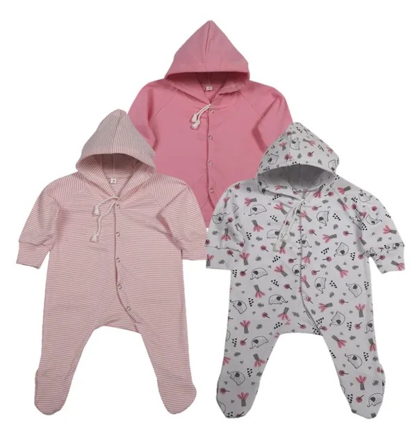 Multicolour_Romper_&_Sleepsuit_Set_For_New_Born_Baby_(Pack_Of_3)