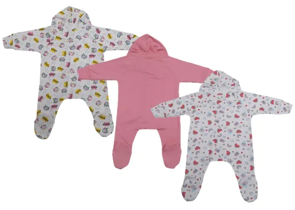 Multicolour_Romper_&_Sleepsuit_Set_For_New_Born_Baby_(Pack_Of_3)
