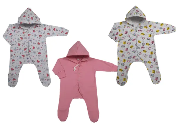 Multicolour_Romper_&_Sleepsuit_Set_For_New_Born_Baby_(Pack_Of_3)