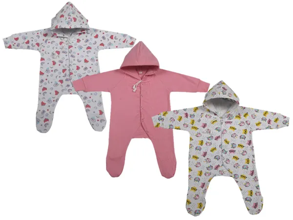 Multicolour_Romper_&_Sleepsuit_Set_For_New_Born_Baby_(Pack_Of_3)