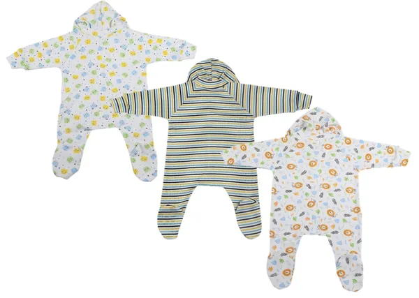 Multicolour_Romper_&_Sleepsuit_Set_For_New_Born_Baby_(Pack_Of_3)