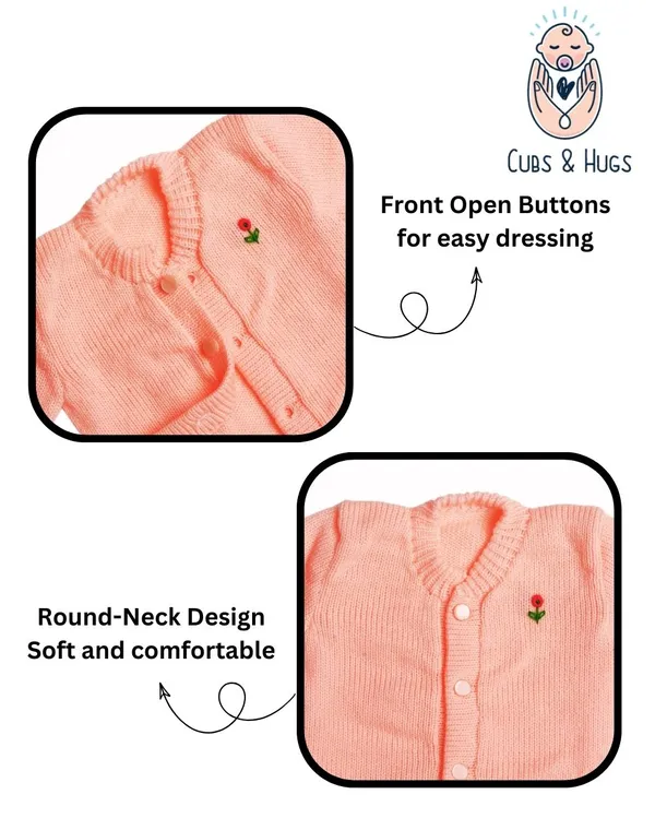 Pink_Sweater_Front_Open_Round_Neck_Cardigan_For_Baby