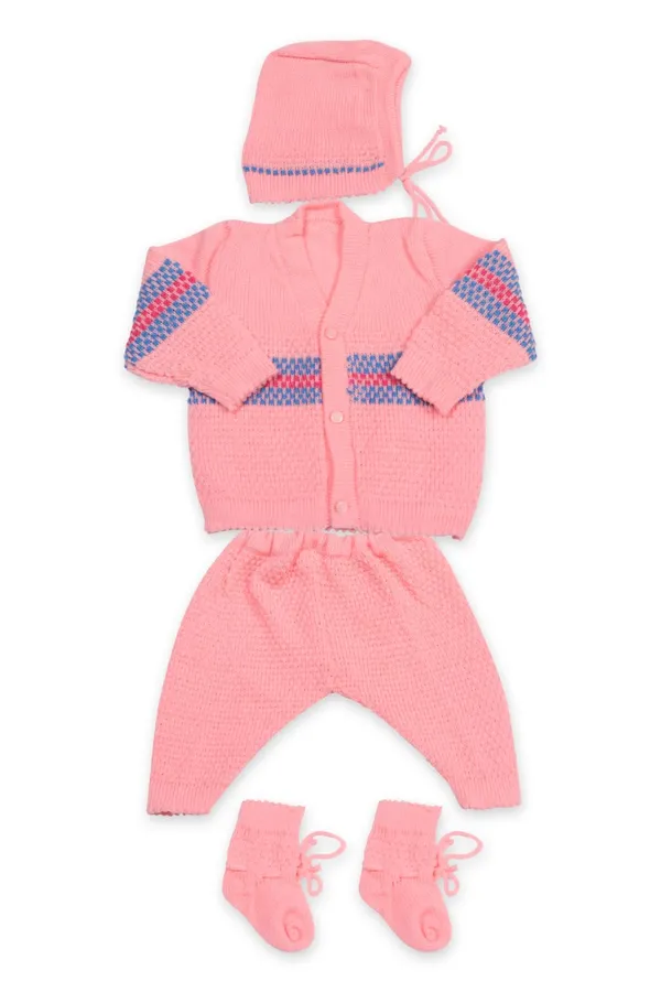 Pink_Knitted_Sweater,_Leggings,_Cap_&_Booties_Full_Suit_For_Baby_(4_Pcs)