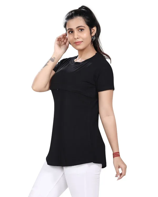 Black_Cotton_Feeding_Top_Tshirt_For_Women