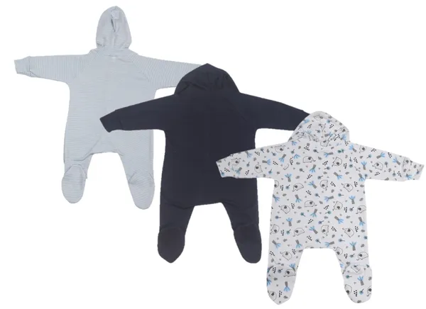 Multicolour_Romper_&_Sleepsuit_Set_For_New_Born_Baby_(Pack_Of_3)