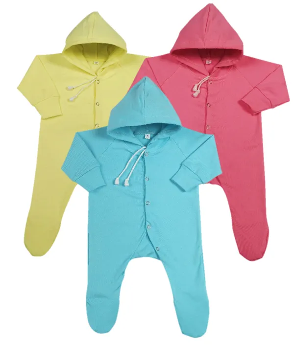 Multicolour_Romper_&_Sleepsuit_Set_For_New_Born_Baby_(Pack_Of_3)